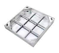 Invisible Manhole Covers Welded Frame & Lid Heavy-Duty Stainless Steel Access Covers for Outdoor Use - Patios Gardens Garages & Highways (30"