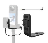 Invisible Microphone Cold Shoe Mount for Insta360 X5,Microphone External Expansion Bracket Mic Receiver Audio Adapter Mount Stand for DJI Mic 2