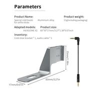 Invisible Microphones Cold Shoe For 360 Cameras Mount Adapters External Microphones Bracket With Cord
