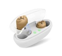 Invisible Mini Sound Device for Adults & Seniors, Rechargeable Sound Device with Charging Case, in-Ear Invisible Design, Voice Enhancer, Comfort Fit (White)