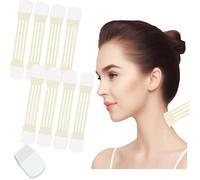 Invisible Neck Lift Tape Neck Instant Lifting Firming Tape Improves Neck Lines Wrinkles High Elastic Breathable Lifting Invisible Reusable Waterproof Use Before Makeup (8 strips+40 patches)