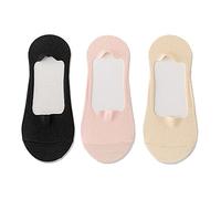 Invisible Non-Slip Ice Silk Socks, Anti Slip Ice Silk Cozy Socks, No Show Liner Socks for Women (3 pairs - A)