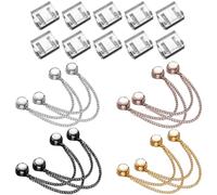Invisible Pant Leg Clips, 10PCS Trouser Hem Clips with 4 Pairs Magnetic Fastening Chains, Trouser Leg Fixing Clip, Pant Length Adjustment No Sew, Cuff Clip for Jeans Trousers, Easy to Install