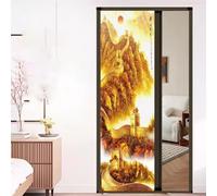 Invisible Partition Folding Room Divider Sliding Door - Modern Design for Heat Insulation, Ventilation, Easy Cleaning - Ideal for Closet, Living Room, Bedroom, Attic Space Division