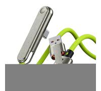 Invisible Phone Charger | Double Head Foldable Sideways Fast Charging Cord,2 In 1 Charging Cable Stand - for Outdoor Camping Hiking Smartphones Tablets Electronics Office