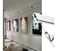Invisible Picture Hangers with Adjustable Wire Rope and Hooks, Complete Art Hanging Kit for Secure Wall Display