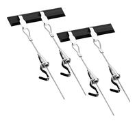 Invisible Picture Hanging System2 Pack 1m Aluminum Rail with Hook & Wire Perfect for Home/Office Decor Studio Wall Art Display Black Picture Rail Kit