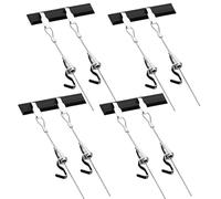 Invisible Picture Hanging System4 Pack BlackPicture Rail Hook & Wire Kit with 1m Aluminum Rail for Home Office & Studio DecorEasy Wall Art Display