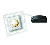 Invisible Plaster Over Square Ceiling Spotlight Matt White Adjustable Angle GU10