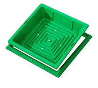 Invisible Plastic Septic Tank Cover24x24 Inch Square Drainage Access Plate Green Flush Mount Durable & Waterproof with Drain Holes for Outdoor Use