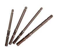 Invisible Plastic with Steel Partition Nails - 5-Piece Rods Bookshelves Support Set for Hexagonal 10x100mm/10x145mm/12x120mm/14x140mm Layer Wall-Mounted Shells Board Brown(10X145MM)