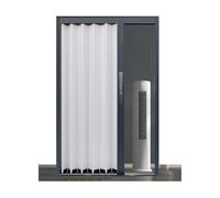 Invisible Pleated Folding Doors - No Bottom Track Design Foldable Sliding Room Divider Gate for Office Doorway, Aluminium Alloy Internal Partition Doors Heavy Duty(40x80in (101.5x203cm))