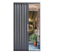 Invisible Pleated Magnetic Door Curtain, Accordion Folding Sliding Doors for Interior and Outdoor Use, Customizable Size with Aluminium Track