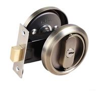 Invisible pull handle for ring lock, stainless steel construction with anti theft and rust resistant features, designed for door widths 35 50mm (copper)
