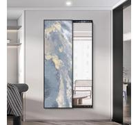 Invisible Push-Pull Full-Length Mirror - Wall-Mounted Metal Vanity Mirror for Entryway & Bedroom Modern Stylish Home Decor for Living Room & Hallway Space-Saving Design