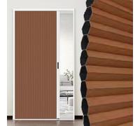 Invisible Push-Pull Honeycomb Folding Door - 203CM Accordion Interior Door with Lock Low Track No-Drilling Available in Yellow White Blue Black - 32x80IN (81x203cm)