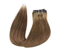 Invisible Real Human Hair Invisible Straight Seamless Clip On Hair Extensions 8pcs With 18 Clips Double Weft Hair 120g Hair Extensions(8,18inches)