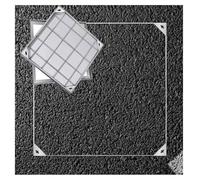 Invisible Recessed Square Septic Tank Lid Cover with Retractable HandleStainless Steel Manhole Cover for Driveway Courtyard & Pavement (5cm 50x50cm/19.6x19.6in)