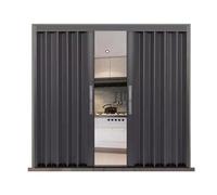Invisible Rod-Free Design Folding Door Accordion Doors Accordion Door Metal Multifold Interior Gate Space-Saving Solution for Sunroom/Barn Entrances(50x80in(126x203cm))