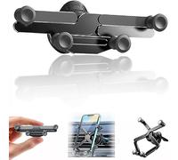 Invisible Rotatable Air Vent Mount Car Phone Holder, 360° Anti-Shake Phone Mount,Adjustable Car Phone Holder With Gravity Bracket 360 Degree Rotation For Car Dashboard & Air Vent ( Color : Black , Siz