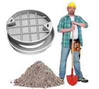 Invisible Round Access Cover 400-900mm, Stainless Steel Septic Tank Lid with Frame & Keys, Durable Drainage Access Cover for Sewage Systems