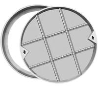 Invisible Round Garden Access Cover with Stainless Steel Frame for Granite Paving - Ideal for Vegetable Fields (27.5 x 27.5 cm) -, Sl esign