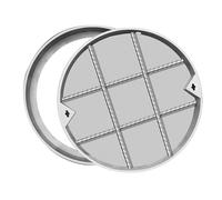 Invisible Round Inspection Cover Metal Split Type 70x5cm 28x2in Ideal for Roads Parks Schools Access Panel for Outdoor Use Heavy Duty Design Easy Installation