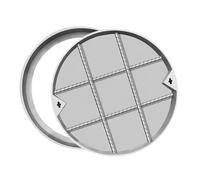 Invisible Round Stainless Steel Drain CoverEmbedded Design for Garden Pathway & Vegetable Bed 27.5 x 27.5 inches (700 x 700 mm) Durable & Aesthetic Access Solution
