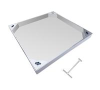 Invisible Septic Tank Covers with Hook1232 Inch Square Inspection Covers for Driveway Concrete YardDurable 2.6 Ton Load Capacity (24 in / 60cm)