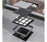 Invisible Septic Vent Cover & Manhol with Lifting Hook, 12x12in/300x300mm, Access Lid for Gardens, Patios & Pavements