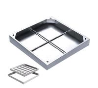 Invisible Sewage Basin, Recessed Square Septic Tank Lid, 304 Stainless Steel Manhole Cover and Frame, for Yard Driveway Pavement Parking(40x40x5cm/15.5x15.5x2)