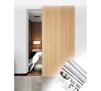 Invisible Sliding Door Hardware Kit for Commercial Doors - Soft Close Mechanism, 8.6ft/262cm Rail System for Barn, Closet & Phantom Doors - & Easy Inllat