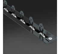 Invisible Slimline Recessed Curtain Track System 14m Adjustable Length CeilingMount Black/White Nylon & Steel Wheels Ideal for Room Dividers 2.5M (8.2ft)
