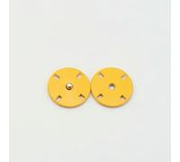 Invisible Snap Button Black Silver Metal Fasteners Press Round Button Concealed Buckle for Garment Sewing Needlework Accessories-Yellow-20L 12.5 MM 10PCS