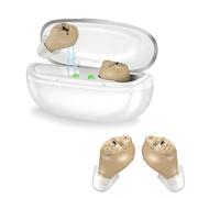 Invisible Sound Enhancers Device for Adults & Seniors, Rechargeable Sound Device with Charging Case, In-Ear Invisible Design, Sounds Excellence, Comfort Fit (White)