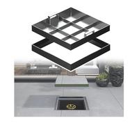 Invisible Square Inspection Manhole Cover with Handle Stainless Steel Frame Metal Access Cover for Schools Sidewalks and Green Spaces (14x14 in/36x36 cm)