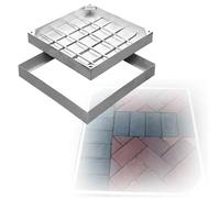 Invisible Square Manhole Cover 304 Stainless Steel Detive Lid for Courards Schools Cities Residential Areas Covers (8cm/3.2in L W 85cm x 60cm)