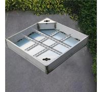 Invisible Square Manhole Cover, 45 50 60 65 70 80 90 Cm Width Hidden Manhole Cover For Residential Areas/parking Lots, Stainless Steel Sewage Lid(8cm/3.2in,L W 60cm x 60cm)
