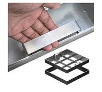 Invisible Square Manhole Cover & Frame 304 Stainless Steel Drain Lid Easy Lift Gully Cover for Pool & Patio 35"x35" (89x89cm) Durable & Sleek Design