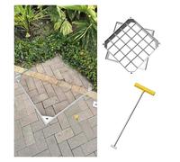 Invisible Square Manhole Cover - Heavy Duty Stainless Steel Embedded Design for Concrete/Tiles Large Septic Tank Lid (33.5x33.5cm) - Sewer Access Cover