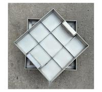 Invisible Square Manhole Cover with Retractable Handles, Durable Septic Tank Cover for Courtyard Garden Sewage Basin