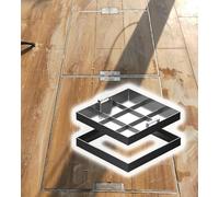 Invisible Square Septic Tank Covers with Handle Stainless Steel Manhole Lid for OutdoorIndoor Use 90x90CM (35.4x35.4in) Sewer Inspect Catch Basin