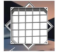 Invisible Square Septic Tank Lid with Retractable Handle Flush-Mounted Steel Access Cover for Drainage Solutions Perfect for Outdoor Use and Easy Installation