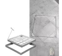 Invisible Square Stainless Steel Septic Tank Covers Recessed Manhole Covers with Frames Durable Metal Access Lids for Patios and Yards