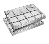 Invisible Stainless Steel Cover Plate for Sandpit 80x80cm and Sk Design Includes Base Perfect for Outdoor Play Areas Heavy Du Protect