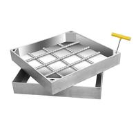 Invisible Stainless Steel Manhole Cover And Frame, Embedded Square Septic Tank Lid With Base & Lifting Hook For Yard, Driveway, Pavement(85x85cm/34x34in)