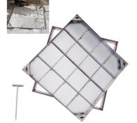 Invisible Stainless Steel Manhole Cover and Frame, Embedded Square with Hook for Yard and Pavement