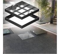Invisible Stainless Steel Manhole Cover and Frame, Recessed Metal Inspection Lid with Handles for Garden and Pavement