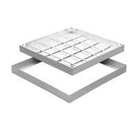 Invisible Stainless Steel Manhole Cover Decorative Septic Tank Lid Inspection Cover for Yard Well Garage 90x90x7cm Heavy Duty & Weather Resistant