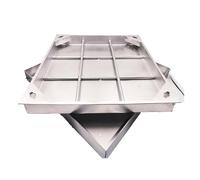 Invisible Stainless Steel Manhole Cover & Frame, Integrated Square Septic Tank Lid, Corrosion & Wear Resistant, Perfect for Courtyards (304, 31.9"x31.9"x3.1")